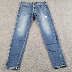 Hollister Jeans Women (30x30 Label) Straight Leg Stretch Distressed Super Skinny
